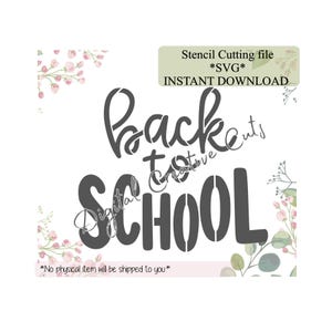 Back to school cookie stencil Digital instant download SVG cutting file Personal use only.