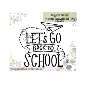 Back to school cookie stencil Digital instant download SVG cutting file Personal use only.