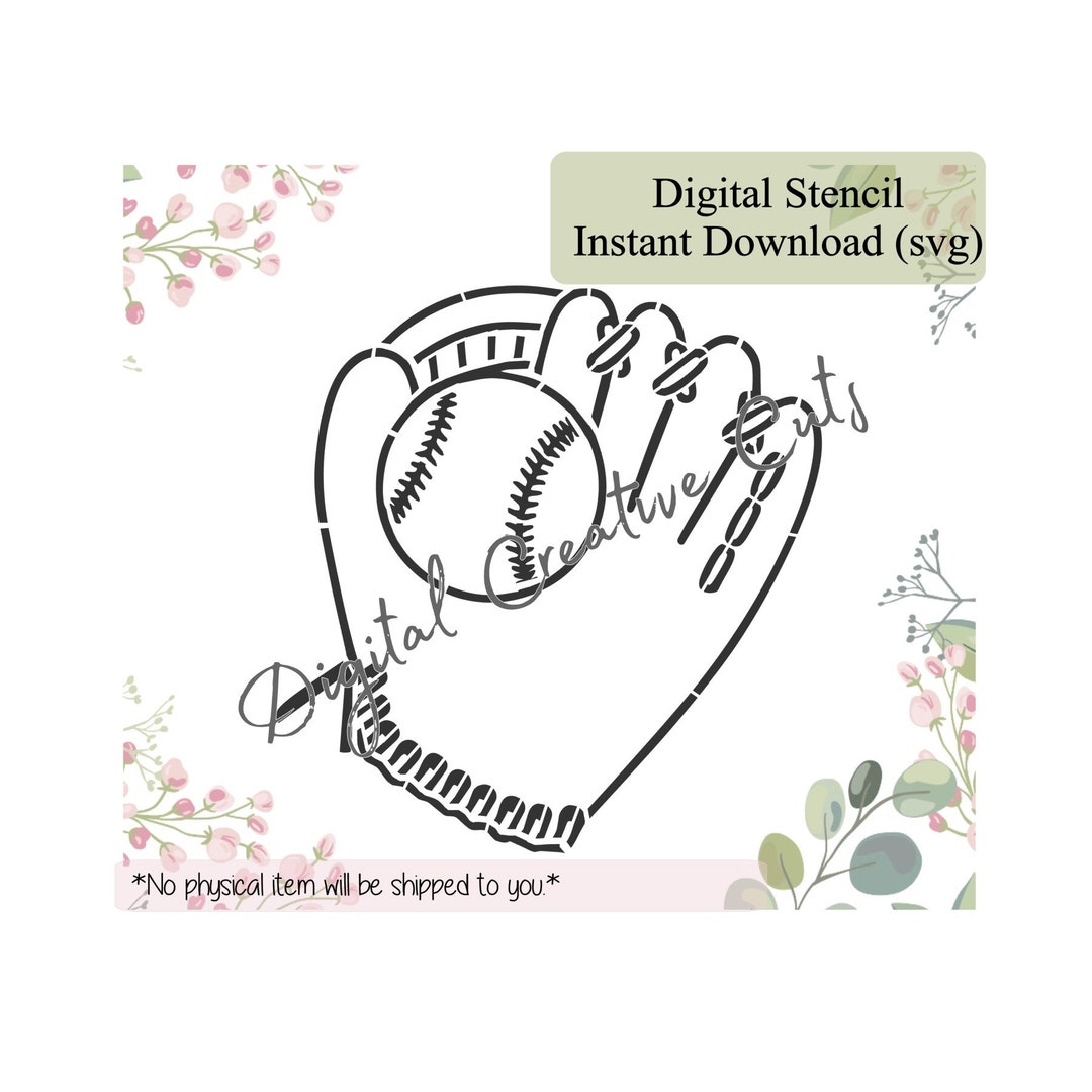 Baseball PYO Cookie Stencil Digital Download SVG Format File Personal ...