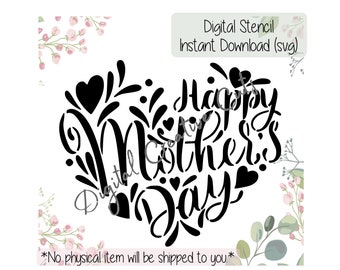 Muttertag-Cookie-Schablone Digitaler sofortiger Download SVG-Format-Datei Nur für den persönlichen Gebrauch.