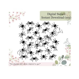 Halloween spinnen patroon achtergrond cookie stencil Digitale instant download SVG-bestand Alleen voor persoonlijk gebruik.