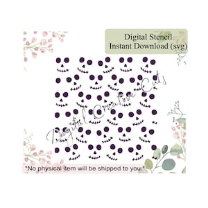 Halloween pattern cookie stencil Digital instant download SVG file Personal use only.