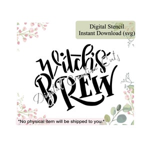 Halloween Witch es brew Cookie Schablone Instant Download SVG-Datei Nur für den persönlichen Gebrauch.