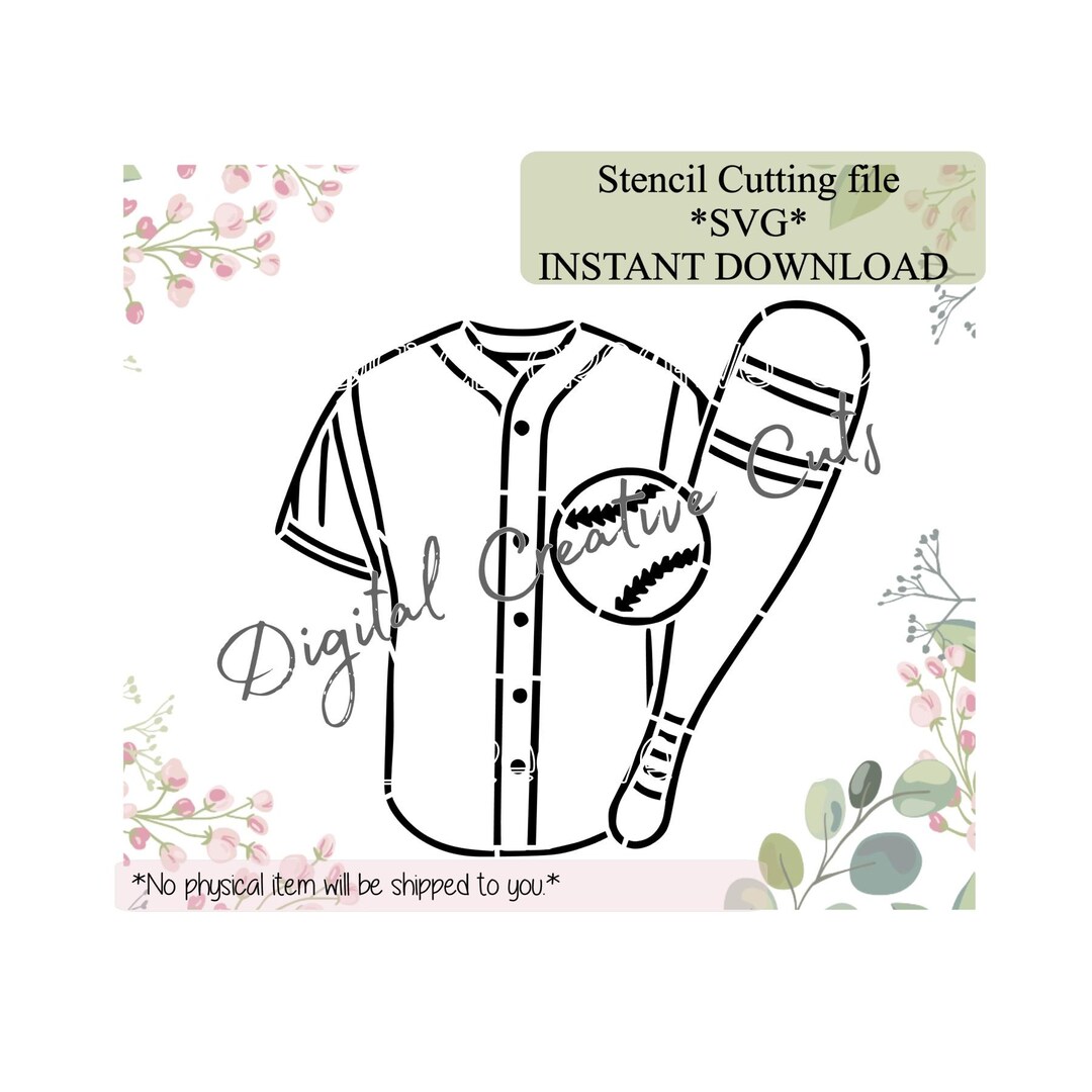 Baseball PYO Cookie Stencil Digital Download SVG Cutting File Personal ...