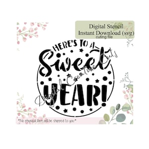 Sweet year back to school cookie stencil Digital instant download SVG cutting file Personal use only.