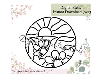 Summer beach dump truck PYO cookie stencil Instant download SVG cutting file Personal use only.