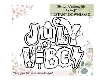 4th of July vibes PYO cookie stencil Instant download SVG cutting file Personal use only.