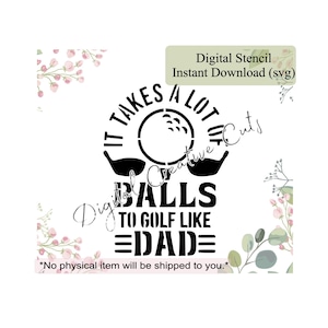 Vatertag Cookie Schablone Golf Papa Digitaler sofortiger Download SVG-Format-Datei Nur für den persönlichen Gebrauch.
