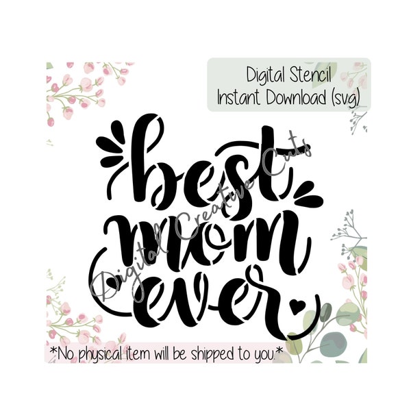 Mother's day cookie stencil Digital instant download SVG format file Personal use only.