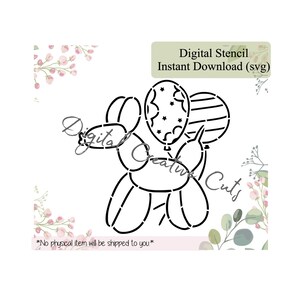 誕生日用風船 PYO クッキー ステンシル デジタル ダウンロード SVG カット ファイル 個人使用のみ。