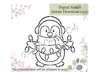 Christmas PYO cookie stencil Digital download SVG format file Personal use only.