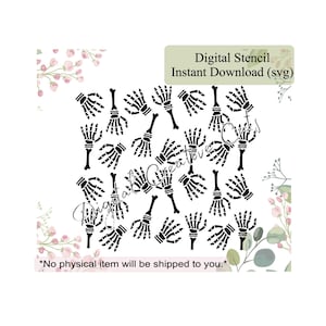Halloween pattern background cookie stencil Digital instant download SVG file Personal use only.