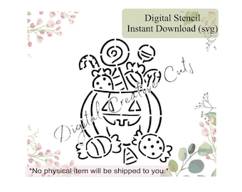 Halloween PYO cookie stencil Digital download SVG format file Personal use only.