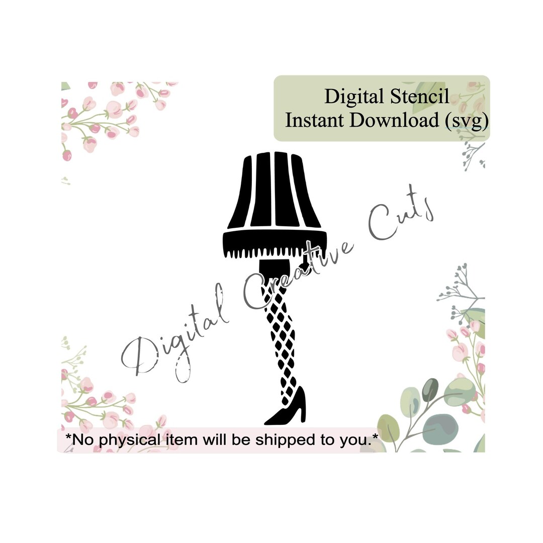 Christmas Leg Lamp Cookie Stencil Digital Instant Download SVG File Personal Use Only. - Etsy