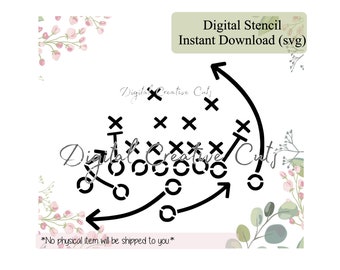 Football cookie stencil Digital instant download SVG cutting file Personal use only.