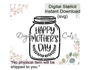 Glückliche Mutter am Tag-Cookie-Schablone Digitaler sofortiger Download SVG-Format-Datei Nur für den persönlichen Gebrauch.