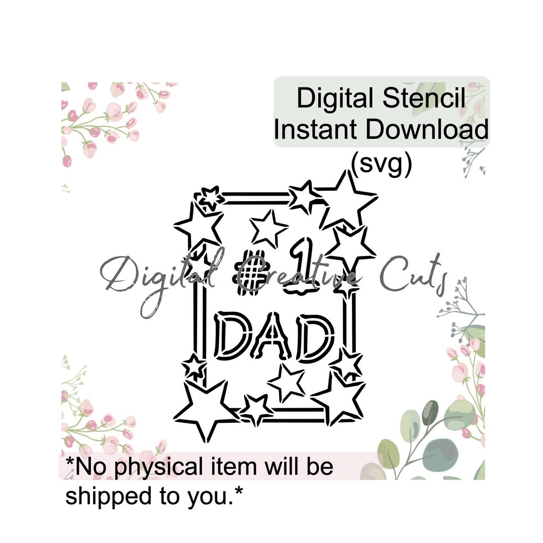 Father's Day PYO Cookie Stencil Digital Download SVG Format File ...