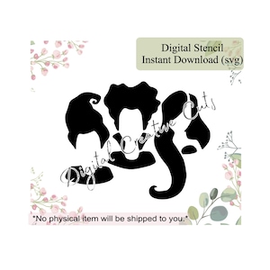 Halloween witches cookie stencil Digital instant download SVG file Personal use only.