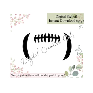 Football cookie stencil Digital instant download SVG format file Personal use only.