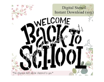 Back to school cookie stencil Digital instant download SVG cutting file Personal use only.