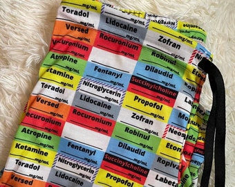 Medicine Label Pajama Pants: Anesthesia Pharmacist Gift