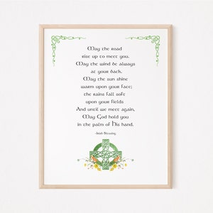 May the Road Rise Up to Meet You, Irish Blessing Print, Irish Prayer, Wedding Gift, Irish Home Decor, Housewarming Gift, Digital Download