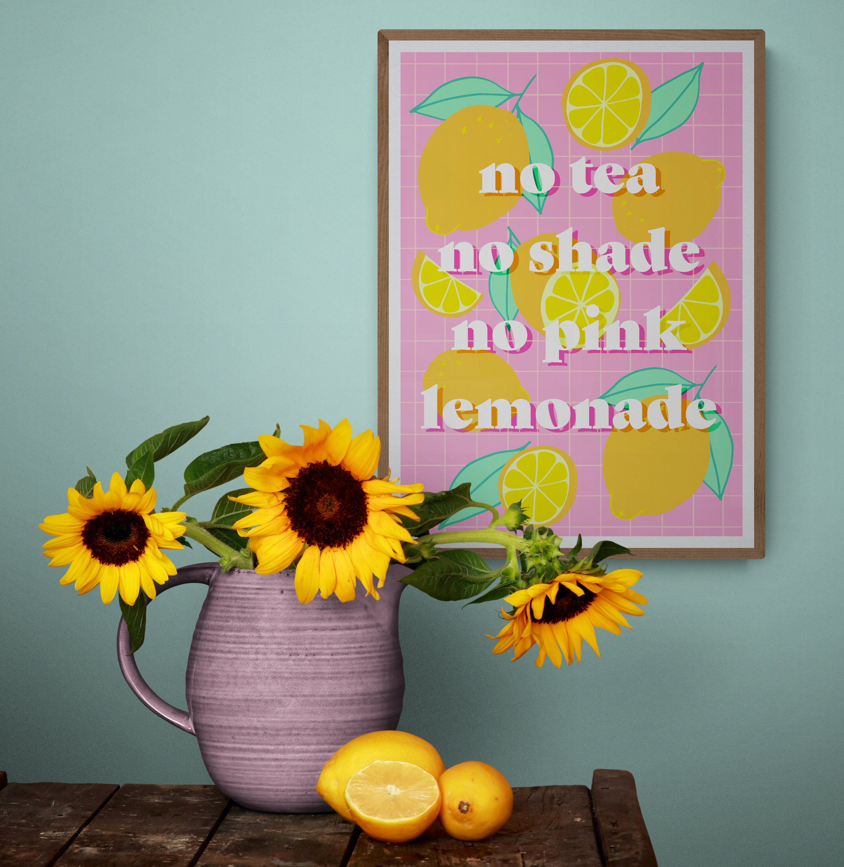 No Tea No Shade No Pink Lemonade Digital Print Printable Etsy Canada