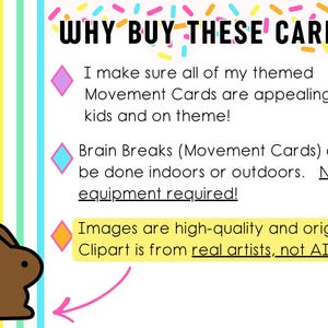 Easter Movement Cards | Brain Breaks | Kids Exercise | Simon Says | Screen Free Activities | Indoor Recess | PE Games | Homeschool image 7