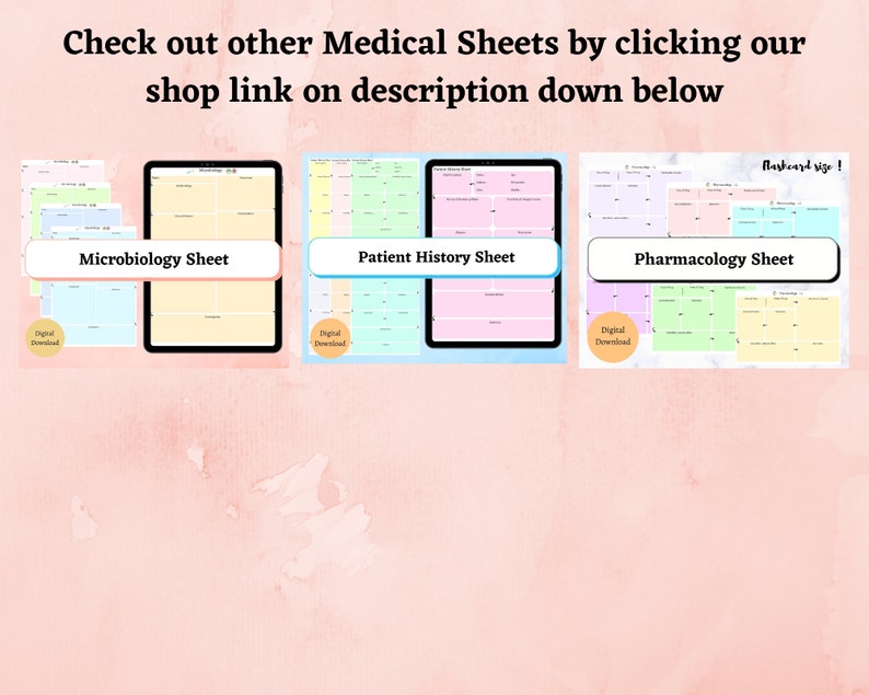 EDITABLE PRINTABLE Revision Template Medical Revision Sheet Etsy