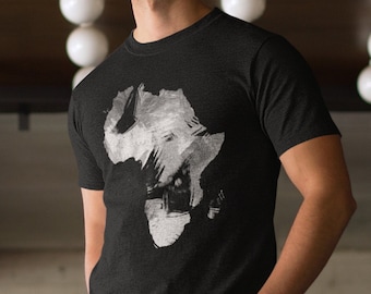 Proudly African T Shirt. South Africa, Africa watercolor painting, Africa painting, multi color, I love Africa,