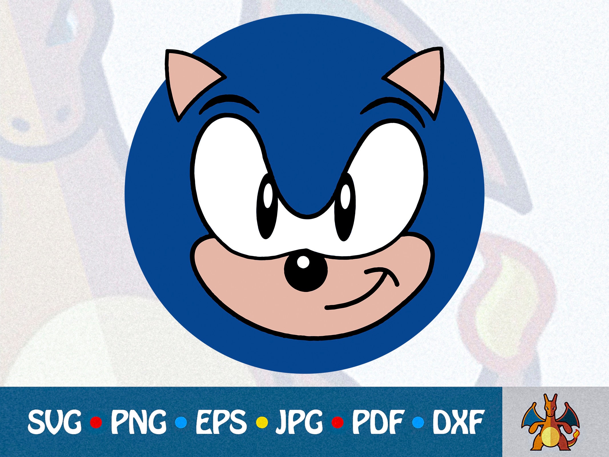 Sonic Face Svg Sonic Head Svg Hedgehog Layered Color The Etsy France ...