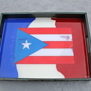 Puerto Rican Flag Serving Tray