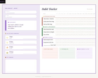 Afdrukbaar ADHD-gewoontetracker | Maandelijkse routine en zelfzorgschema | A4-pdf zonder schaamte