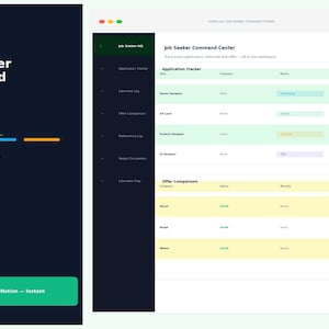 Job Seer Job Seerspiegel — Notion Vorlage | Bewerbung & Vorstellungsgespräch | Digitaler Download