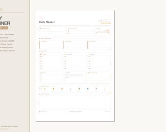 Floral Daily Planner Printable | Mood & Habit Tracker | Gratitude Planner A4 PDF