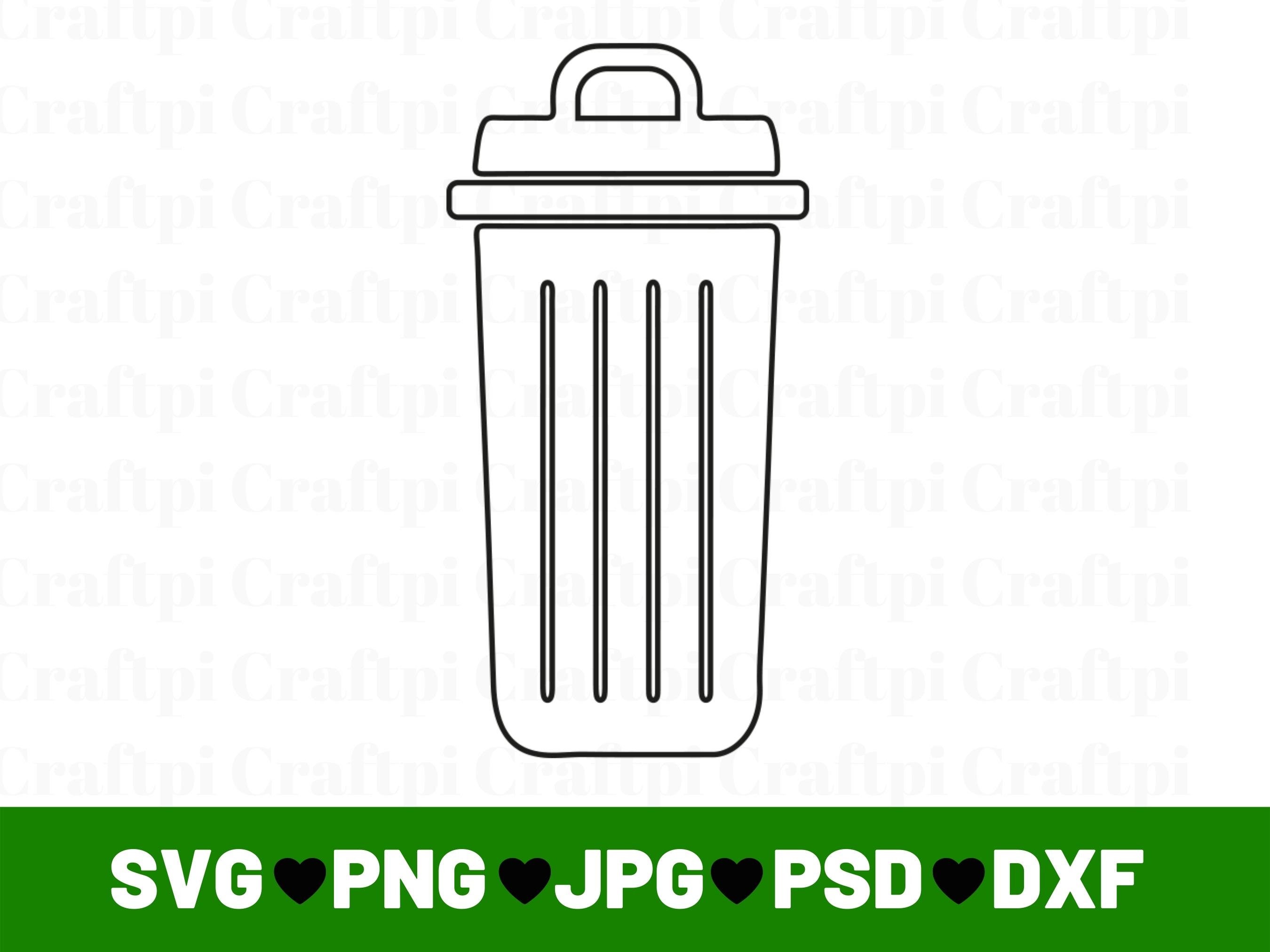 Trash Can Svg, Trash Can Clipart, Garbage Can Png, Bin Svg, Rubbish Bin  Svg, Trash Can Outline Svg, Recycle Cricut Silhouette Svg Cut File (Instant  Download) 