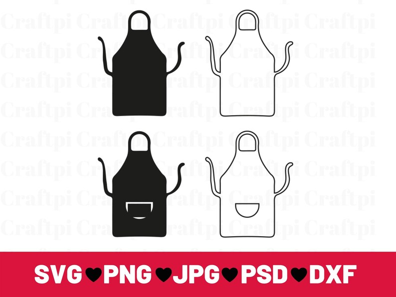 Apron Svg, Pocket Svg, Apron Cut Files for Cricut, Apron Clip Art