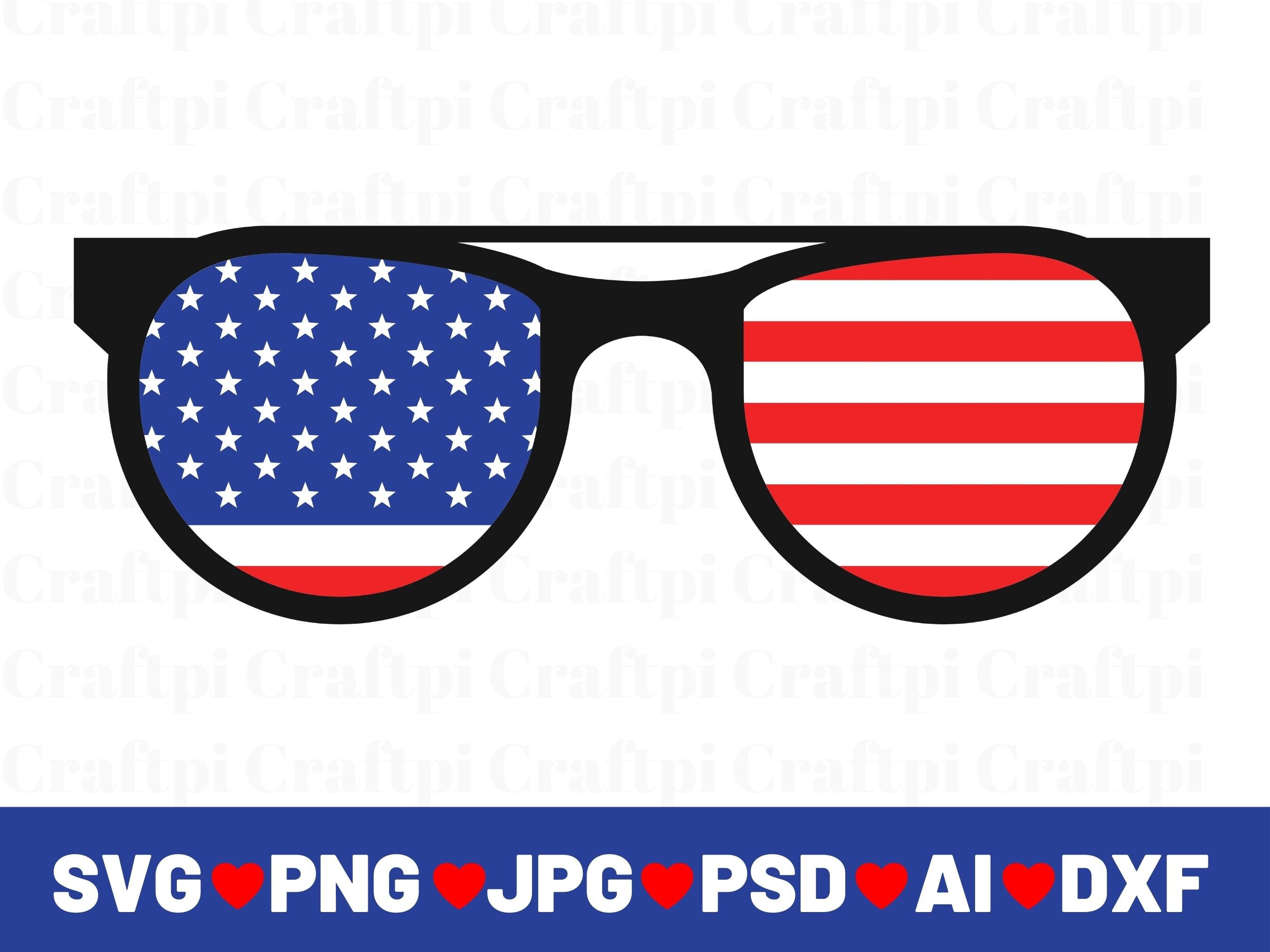 American Flag Sunglasses SVG American Sunglasses Svg Instant Etsy