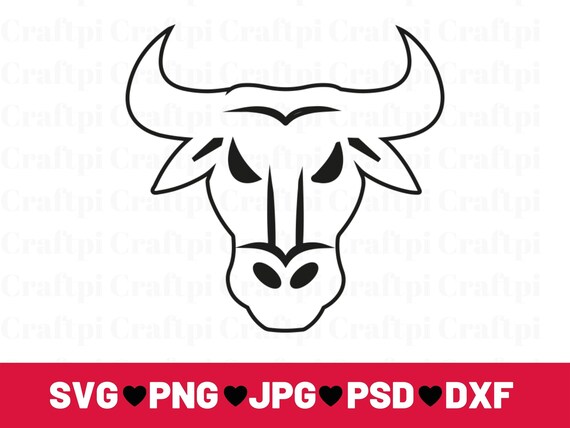 Bull Head SVG Bull Head Png Bull Clipart Bull Cut File - Etsy