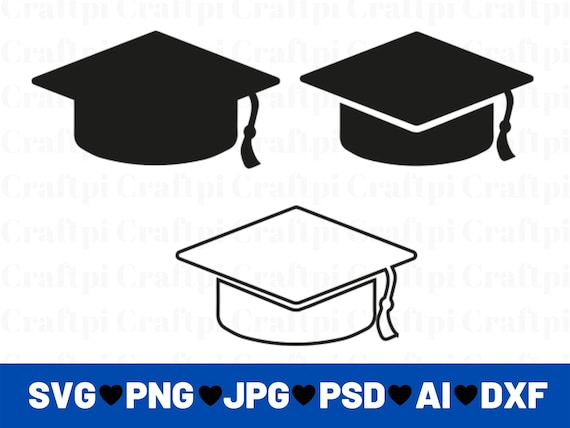 Graduation Cap Vector Silhouette