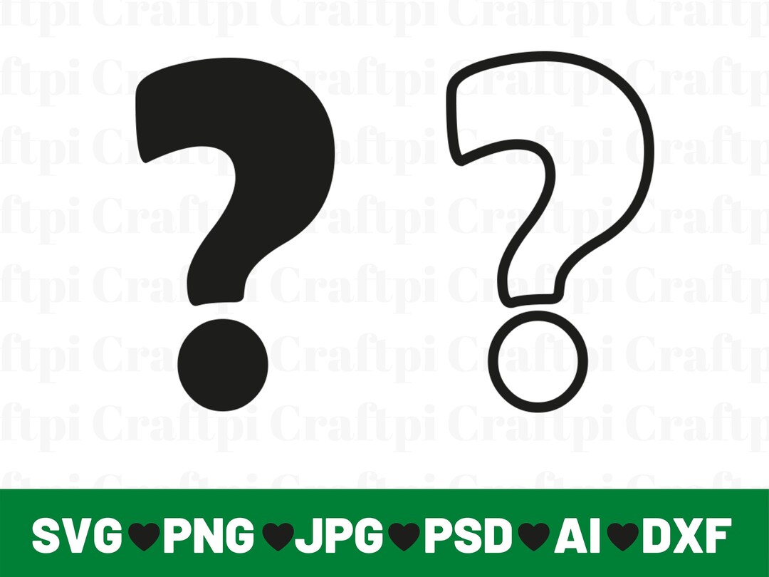 Question Mark Svg, Instant Download, Cricut, Silhouette, Cut File - Etsy