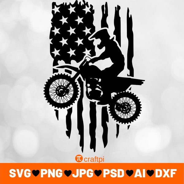 Motocross Flag SVG - Cut files for Cricut - Silhouette - Vector - Instant Digital Download - svg, png, jpg, and psd files included!