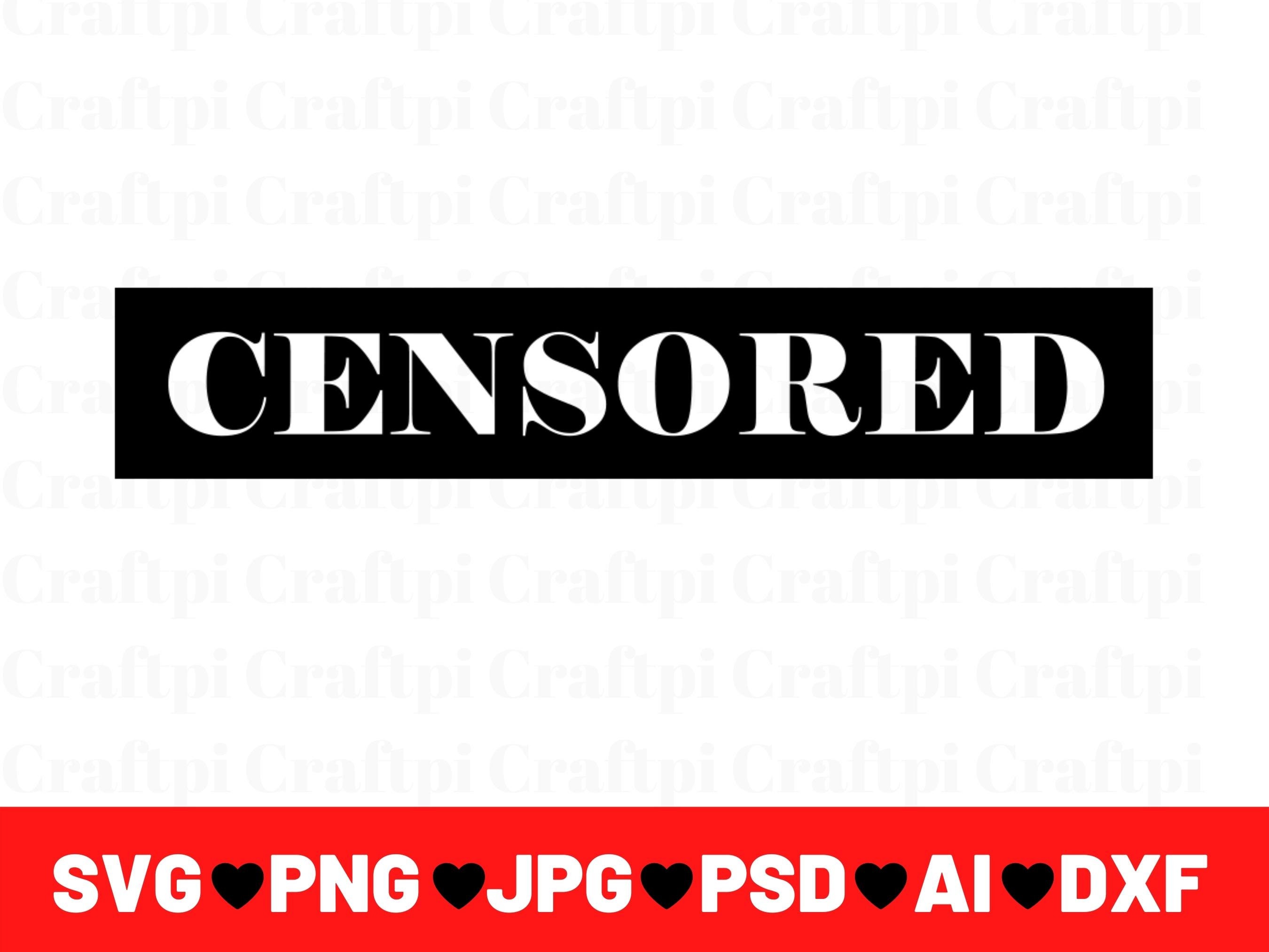Censored Bar Svg Black And White Censored Png Digital Download Etsy Australia