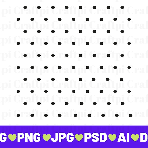 Dot Pattern SVG, Polka Dot Pattern SVG, Dotted Pattern Silhouette Cut Digital File, Digital Download, Dots Svg, Instant Download, jpeg, png