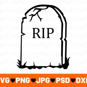 Halloween RIP Tombstone PNG Clip Art Image​