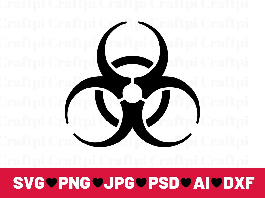 Biohazard SVG, Biohazard Warning Symbol Cut Files, Biohazard Symbol ...
