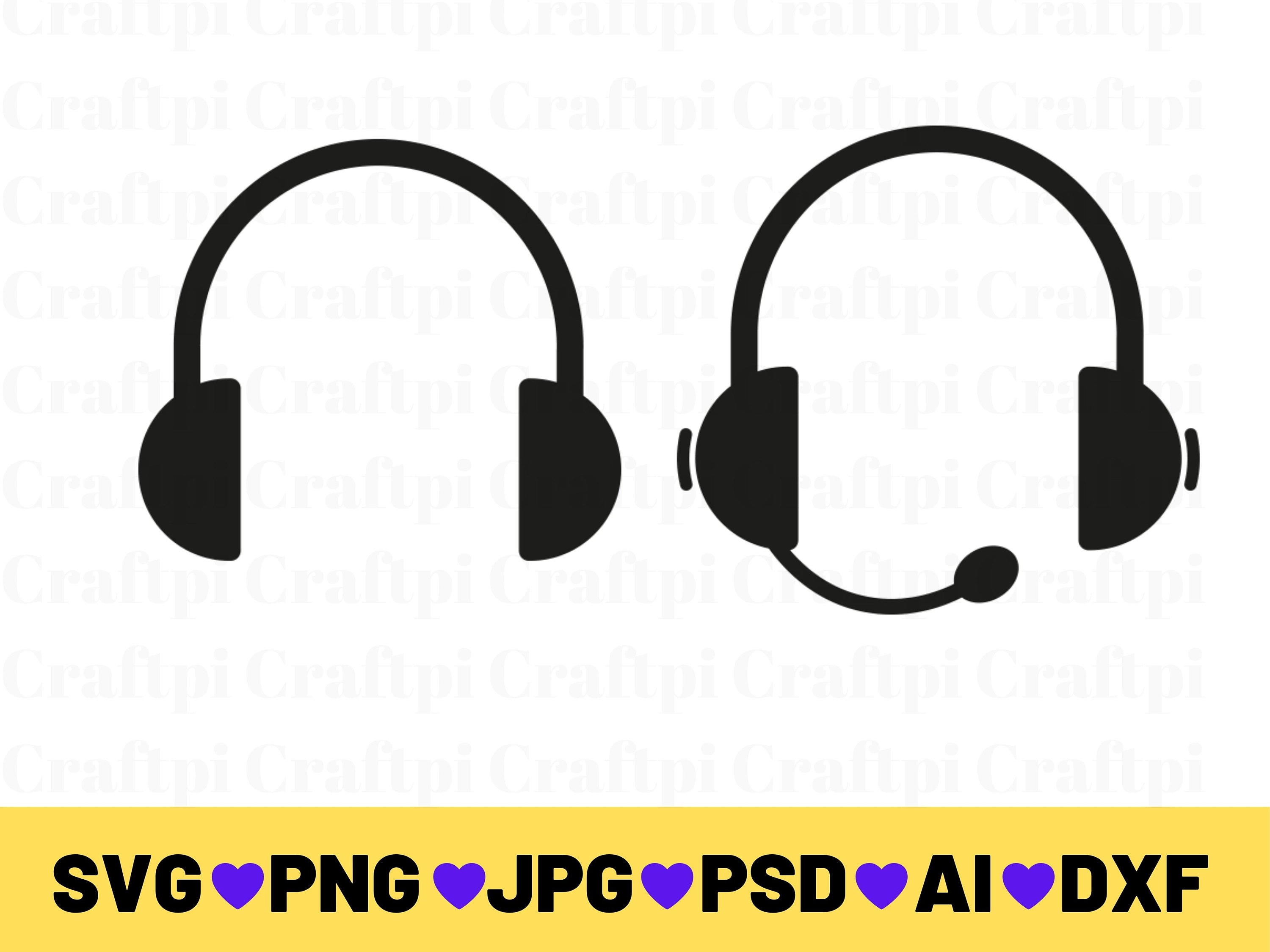 Headphone SVG, Gaming Headset Earphone SVG, Headphone Vector, Headphone