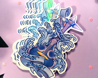Kingdom Hearts - Demyx Sitar Holographic Sticker