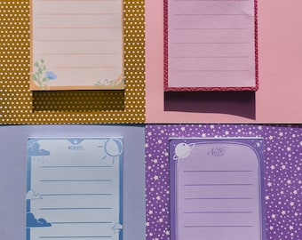 Adorable Patterned A6 Notepad - 50 Sheets