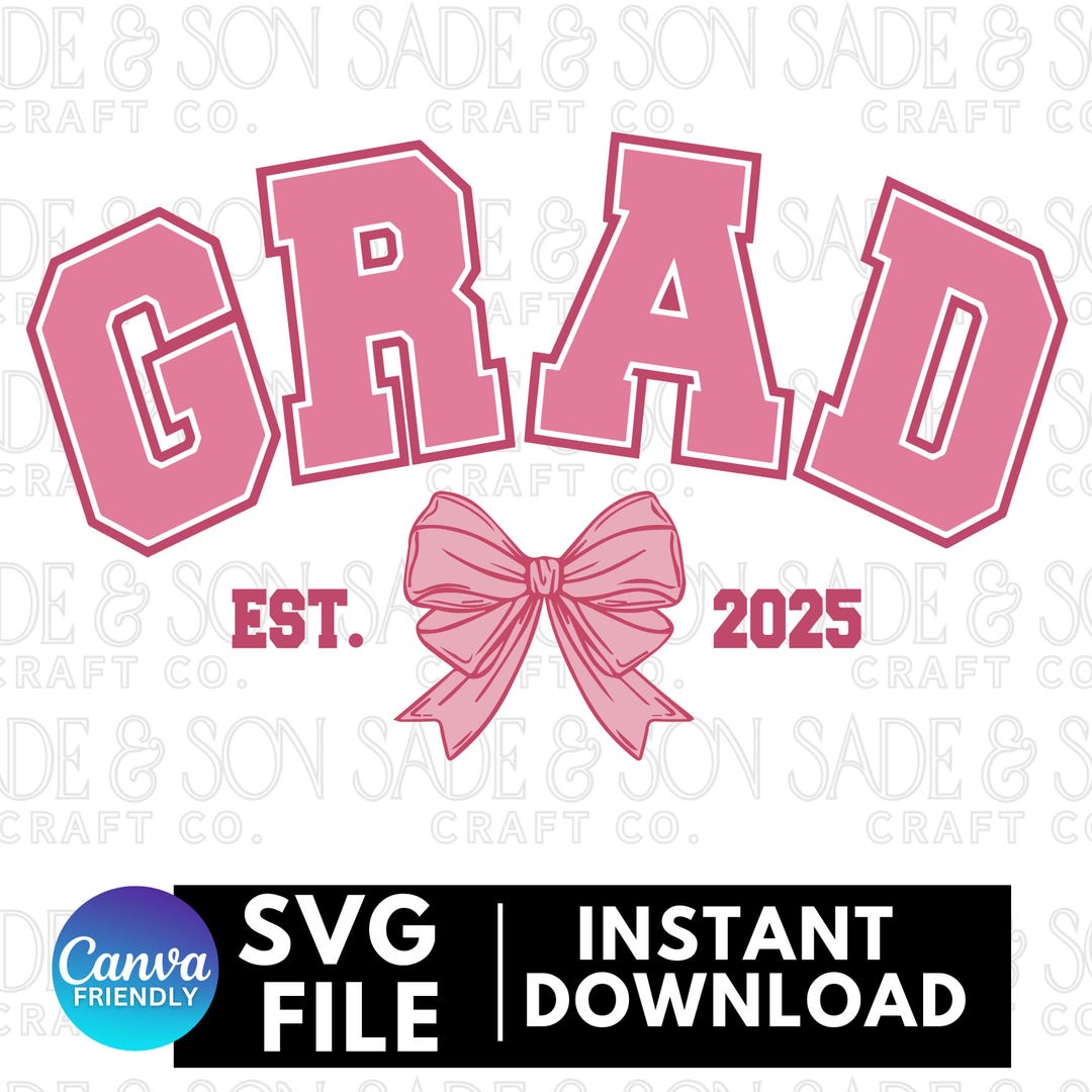 2025 GRAD Coquette SVG - Etsy